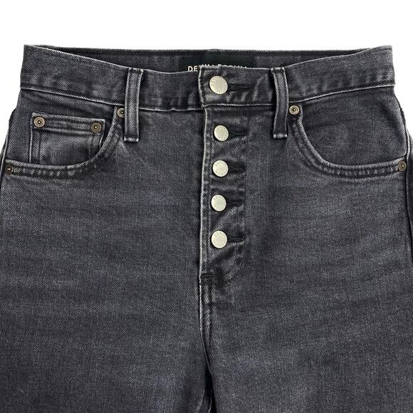 DENIM FORUM Aritzia The Yoko High Rise Slim Jean Sz 23 Frayed Cut Off Hem - Picture 4 of 13